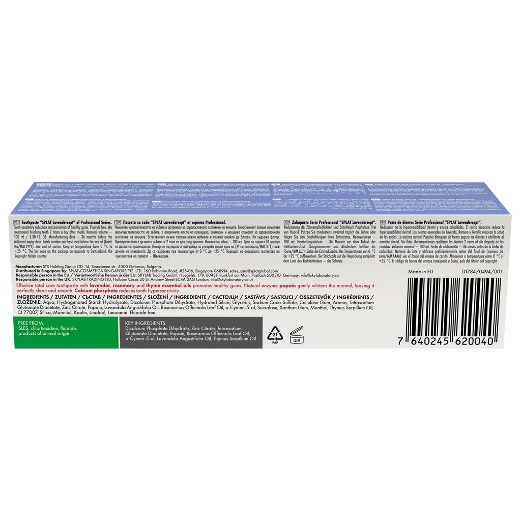 Pasta Dental Splat Lavendersept 100ml