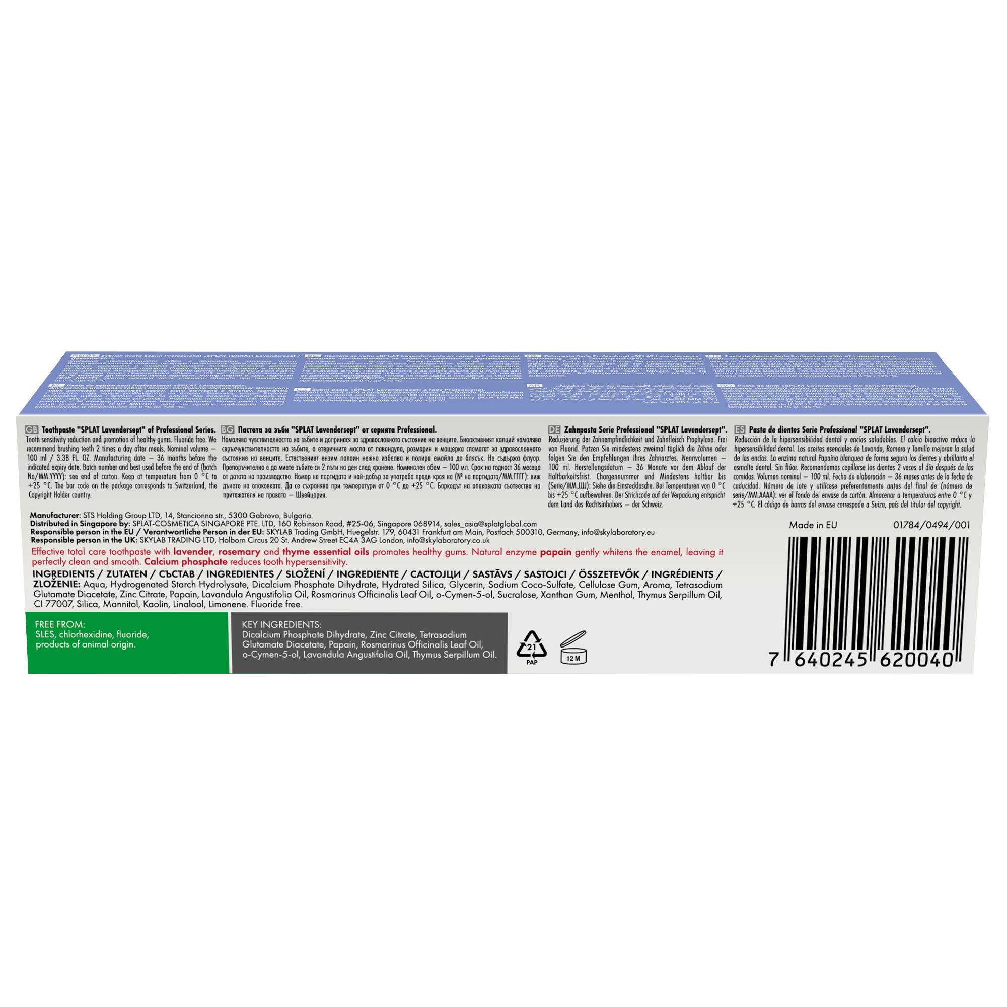 Pasta Dental Splat Lavendersept 100ml
