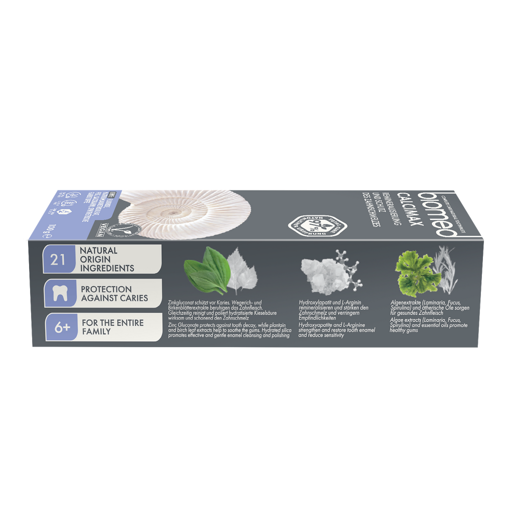 Caja de Pasta dental Biomed Calcimax sin fluor