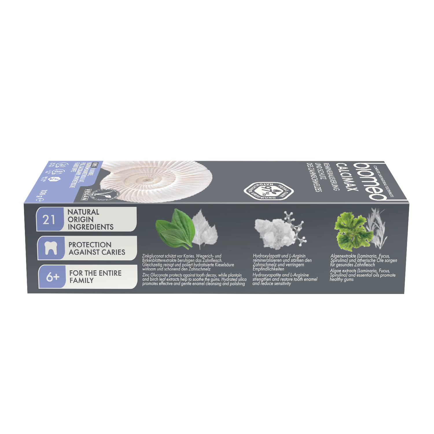 Caja de Pasta dental Biomed Calcimax sin fluor