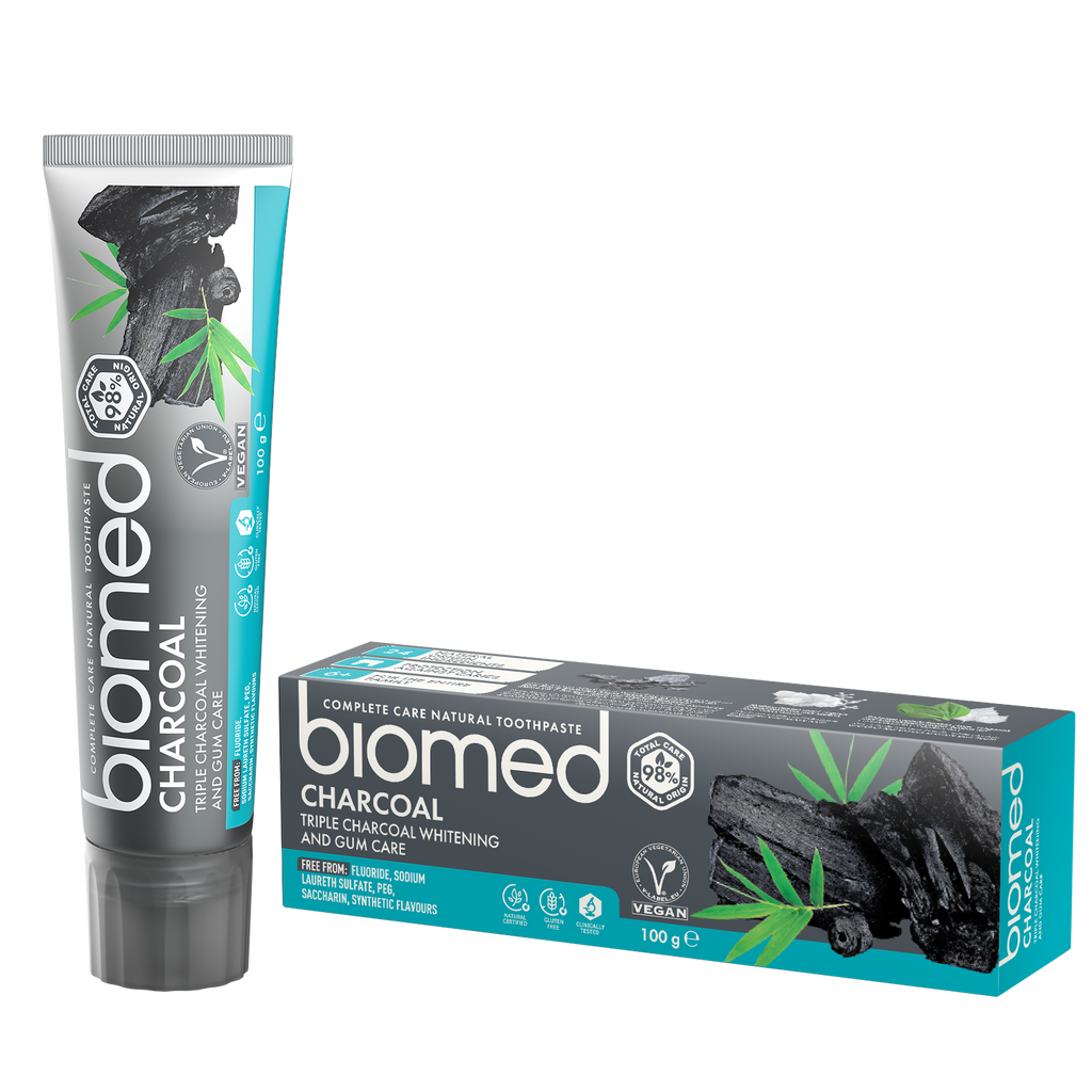 Pasta dental Biomed Charcoal con carbón activado 100g