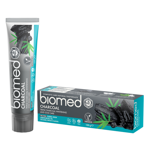 Pasta dental Biomed Charcoal con carbón activado 100g