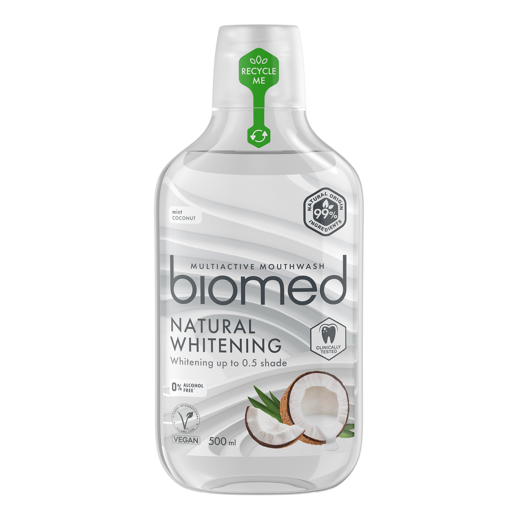 Enjuague bucal Biomed Natural Whitening 500ml sin flúor