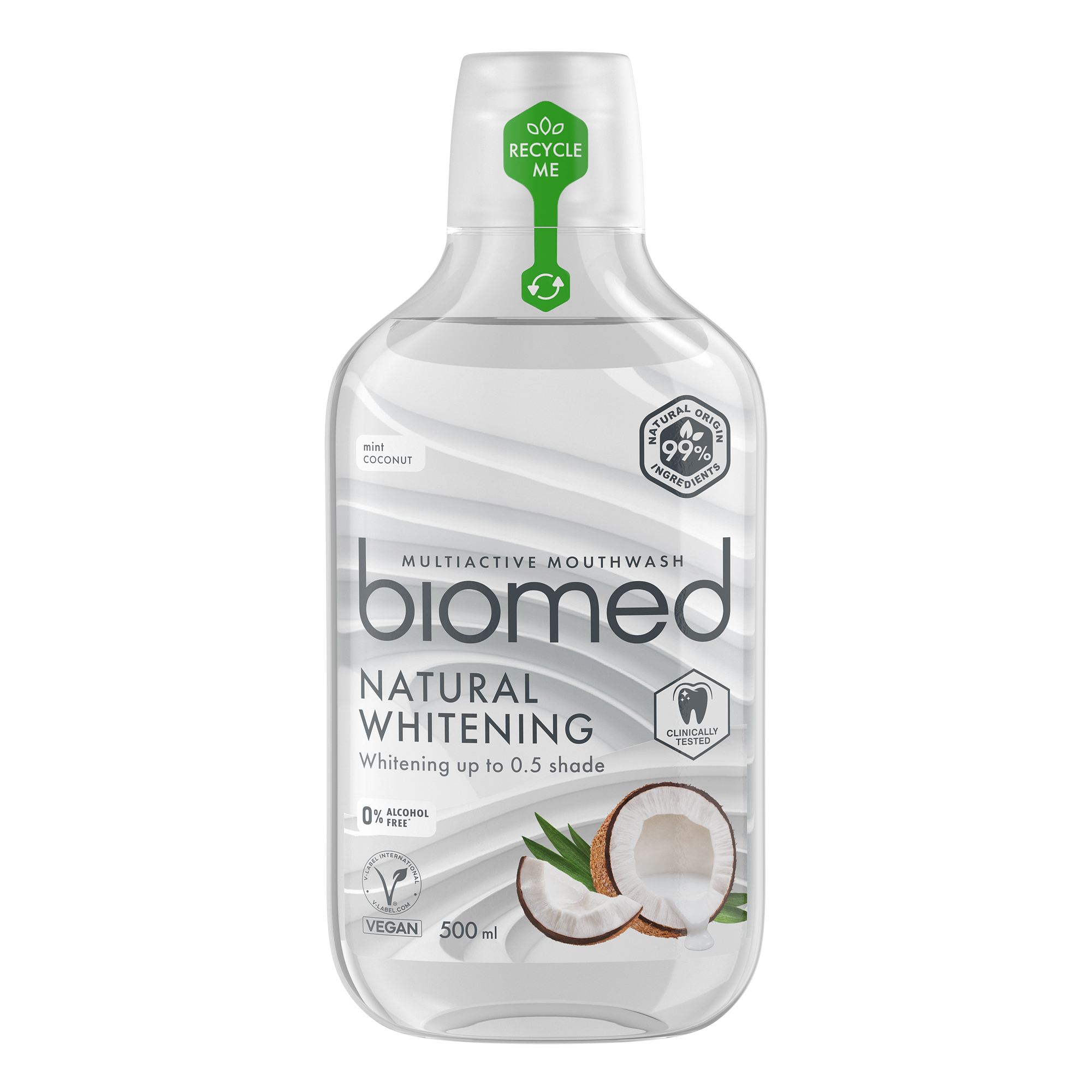 Enjuague bucal Biomed Natural Whitening 500ml sin flúor
