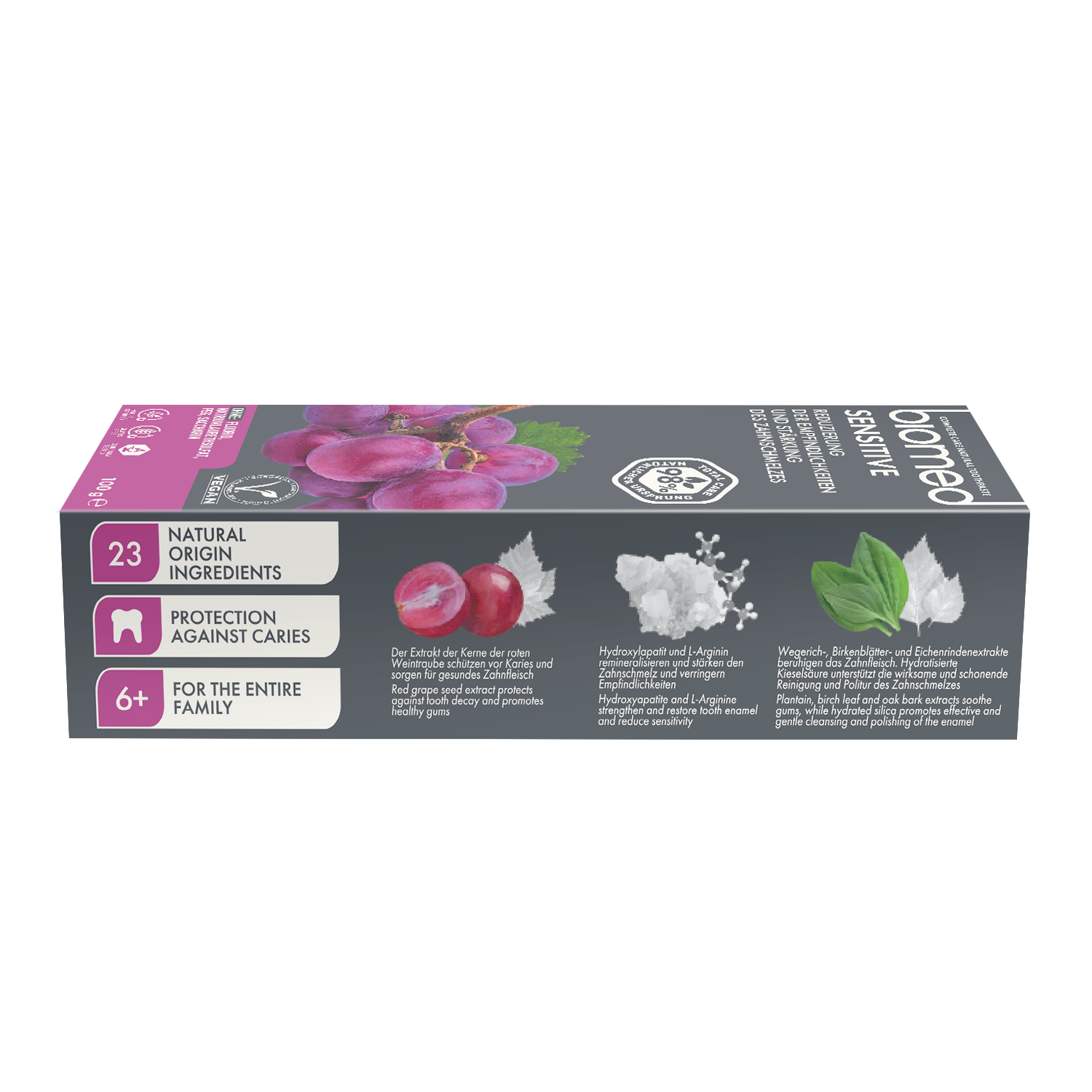 Caja de Pasta dental Biomed Sensitive uva roja