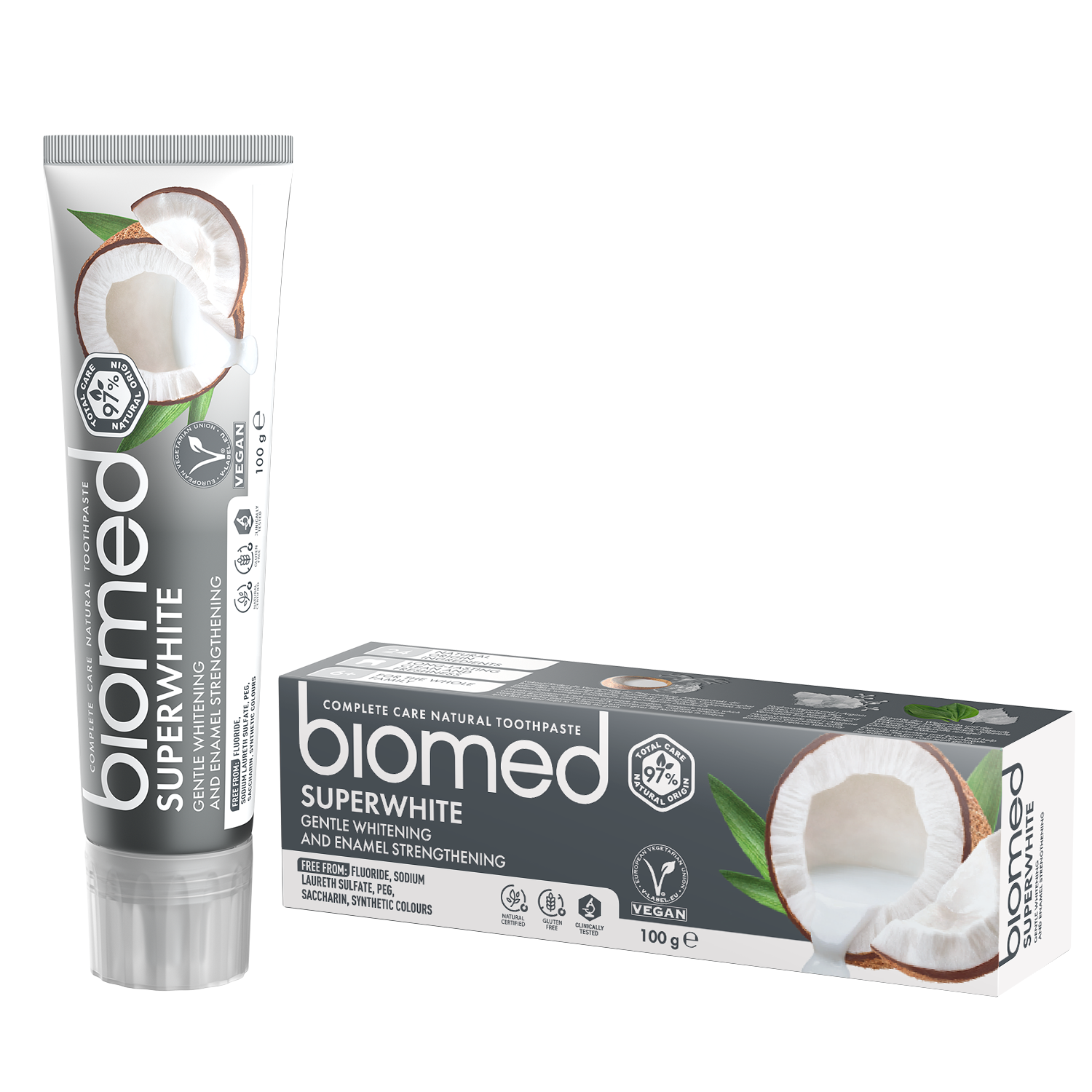Pasta dental Biomed Superwhite coco y canela 100g