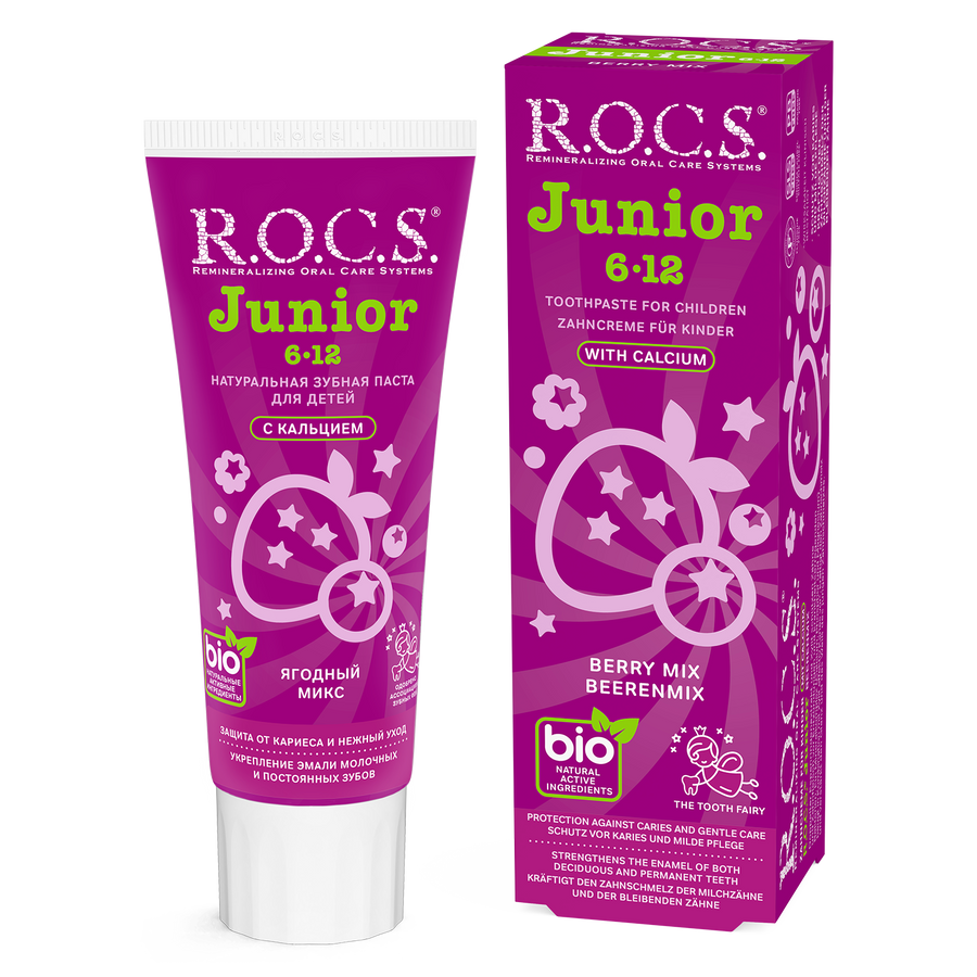 R.O.C.S. junior berry mix: tubo y caja