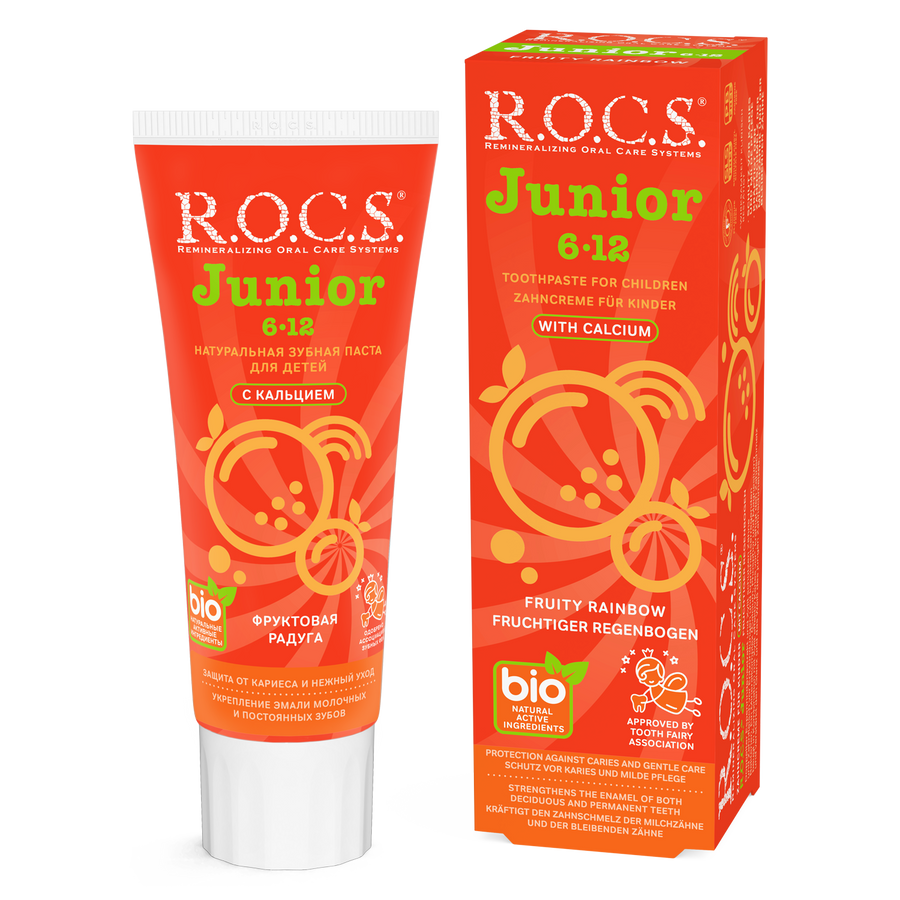 R.O.C.S. junior fruity rainbow: tubo y caja