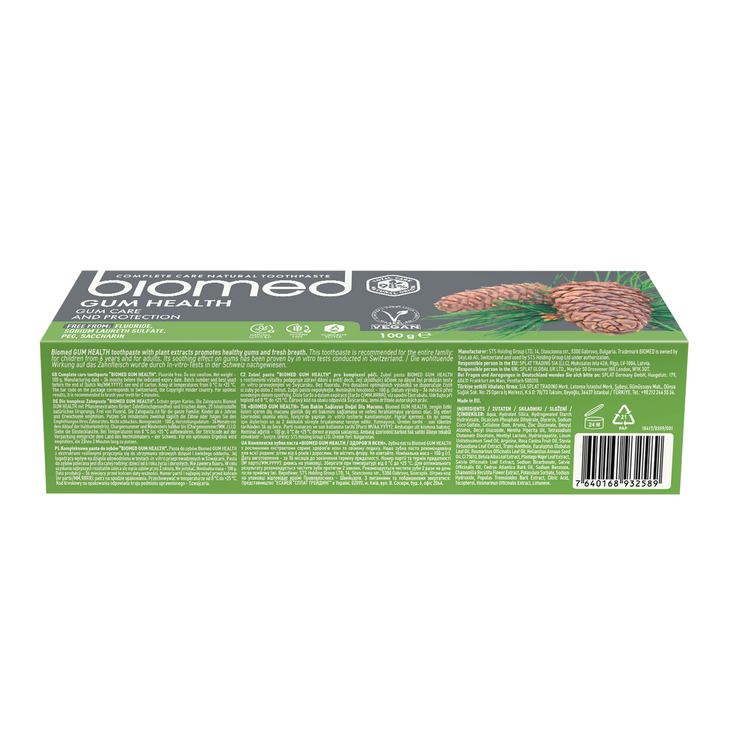 Pasta Dental Biomed Gum Health Hierbas y Cedro 100g