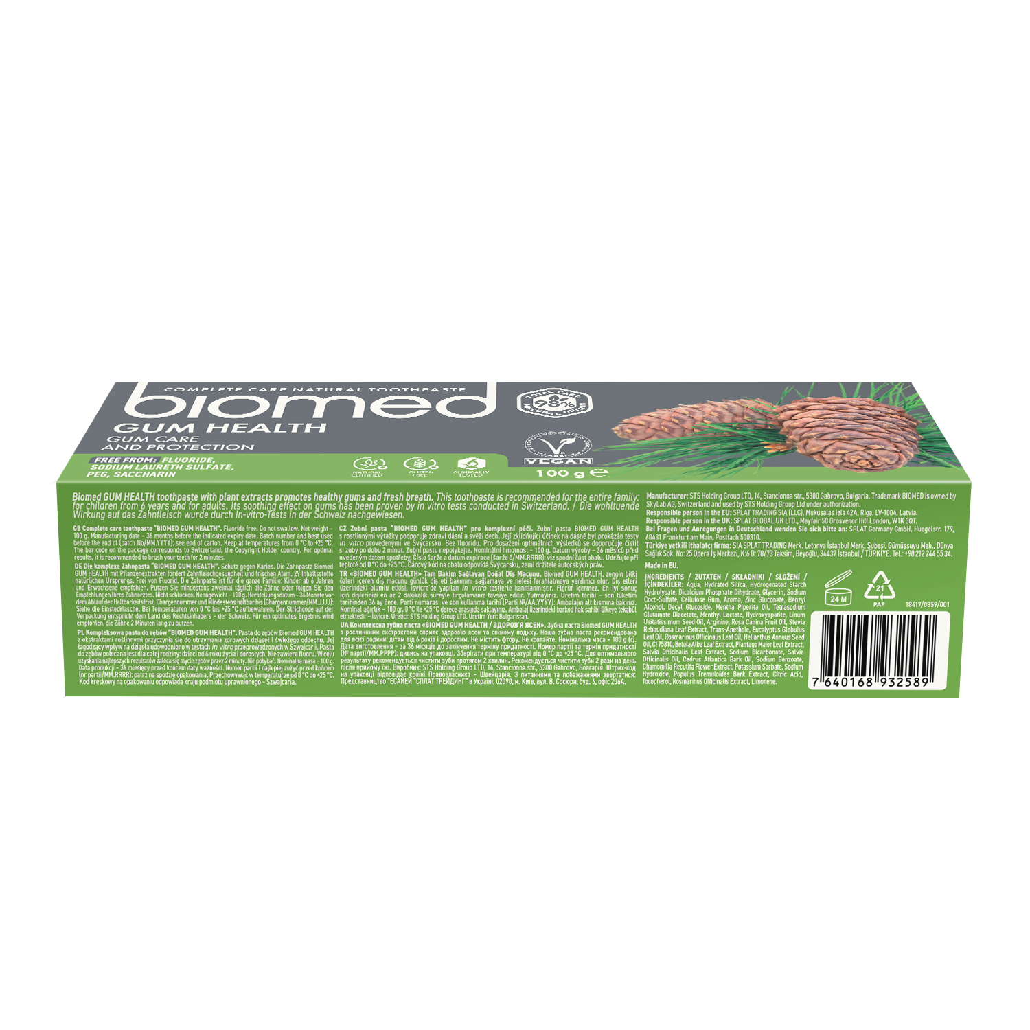 Pasta Dental Biomed Gum Health Hierbas y Cedro 100g