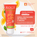 R.O.C.S. Junior Fruity Rainbow para niños de 6 a 12 años, 74 g