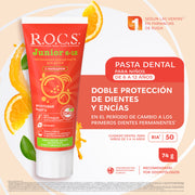 R.O.C.S. Junior Fruity Rainbow para niños de 6 a 12 años, 74 g