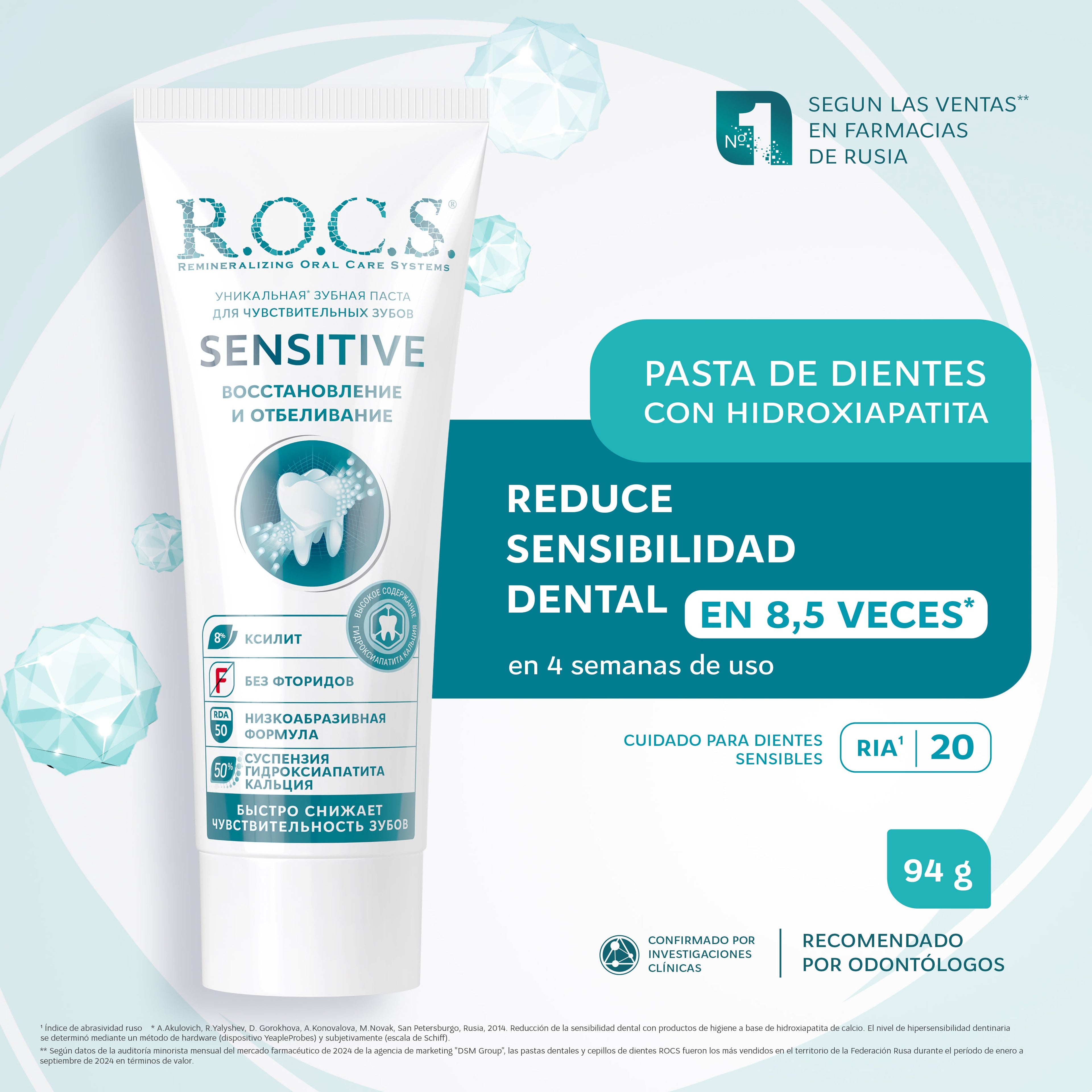 R.O.C.S. Sensitive Repair & Whitening 94 g